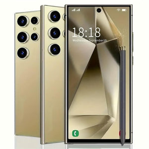 8GB+256GB I24 Ultra Android 13 Smartphone - 6.8"HD Display, 6000mAh Battery, Built-	 in Stylus Pen, Unlocked Cell Phone For Global Use(Gold)