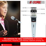 5 CORE Microphone Dynamic Vocal Handheld Mic Cardioid Unidirectional Microfono w On Off Switch + XLR Audio Cable for Singing Karaoke Public Speaking & Parties - PM 305