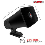 5 CORE Indoor Outdoor PA Horn Speaker 8 x 5 Inch Loud Portable PA Speakers 8 Ohms 65 Watts Max Horn Siren Adjustable Mounting Bracket & Hardware Included Black - HW 508 BLK