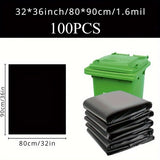 Plastics 30 Gallon Trash Bags (1.6 MIL - 100PCS) 31" x 35" - Large Heavy Duty Can Liners - Plastic Black Garbage Bags for Lawn, Leaf, Contractor, Yard, Outdoor use