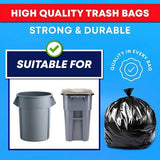 Plastics 25 Gallon Trash Bags (1.6 MIL - 150PCS) 27" x 31" - Large Heavy Duty Can Liners - Plastic Black Garbage Bags for Lawn, Leaf, Contractor, Yard, (50pcs per pack, 3 packs totaling 150pcs)