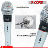 5 CORE Microphone Dynamic Vocal Handheld Mic Cardioid Unidirectional Microfono w On Off Switch + XLR Audio Cable for Singing Karaoke Public Speaking & Parties - PM 305