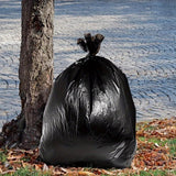 Plastics 35-40 Gallon Trash Bags (1.6 MIL - 80PCS) 35" x 39" - Large Heavy Duty Can Liners - Plastic Black Garbage Bags for Lawn, Leaf, Contractor, Yard (10 pieces per roll, a total of 8 rolls)