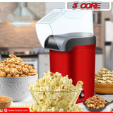 5 Core Popcorn Machine 16 Cup Capacity Hot Air Popper Mini Portable Tabletop Electric Pop Corn Maker Maquina Para Hacer Palomitas De Maiz For Home Movie Party