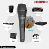 5 CORE Microphone Dynamic Vocal Handheld Mic Cardioid Unidirectional Microfono w On Off Switch + XLR Audio Cable for Singing Karaoke Public Speaking & Parties - PM-222