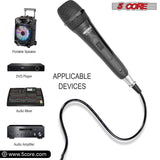 5 CORE Microphone Dynamic Vocal Handheld Mic Cardioid Unidirectional Microfono w On Off Switch + XLR Audio Cable for Singing Karaoke Public Speaking & Parties - PM-222