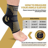 COPPER Ankle Brace Compression Support Sleeve for Injury Recovery, Joint Pain. Plantar Fasciitis Foot Socks with Arch Support, Eases Swelling, Heel Spurs, Achilles Tendon