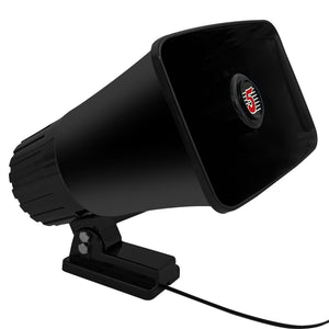 5 CORE Indoor Outdoor PA Horn Speaker 8 x 5 Inch Loud Portable PA Speakers 8 Ohms 65 Watts Max Horn Siren Adjustable Mounting Bracket & Hardware Included Black - HW 508 BLK