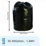 Plastics 35-40 Gallon Trash Bags (1.6 MIL - 80PCS) 35" x 39" - Large Heavy Duty Can Liners - Plastic Black Garbage Bags for Lawn, Leaf, Contractor, Yard (10 pieces per roll, a total of 8 rolls)