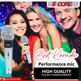 5 CORE Microphone Dynamic Vocal Handheld Mic Cardioid Unidirectional Microfono w On Off Switch + XLR Audio Cable for Singing Karaoke Public Speaking & Parties - PM 305