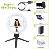 9" Dimmable LED Ring Light w/ Tripod Phone Selfie Camera Studio Photo Video Makeup Lamp