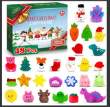 Advent Calendar 2024, 48 Pcs Mochi Squishy Toys for Kids, 24 Days Christmas Countdown Gift for Kid, Cute Animals Relief Stress Toys for Girls Boys