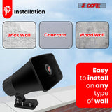 5 CORE Indoor Outdoor PA Horn Speaker 8 x 5 Inch Loud Portable PA Speakers 8 Ohms 65 Watts Max Horn Siren Adjustable Mounting Bracket & Hardware Included Black - HW 508 BLK