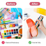 4Pcs Pencil Case Pencil Pouches Silicone Waterproof Pen Bag for School Office Supplies