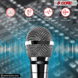 5 CORE Microphone Dynamic Vocal Handheld Mic Cardioid Unidirectional Microfono w On Off Switch + XLR Audio Cable for Singing Karaoke Public Speaking & Parties - PM 111 CH