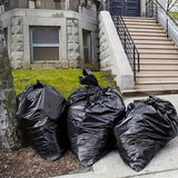 Plastics 35-40 Gallon Trash Bags (1.6 MIL - 80PCS) 35" x 39" - Large Heavy Duty Can Liners - Plastic Black Garbage Bags for Lawn, Leaf, Contractor, Yard (10 pieces per roll, a total of 8 rolls)