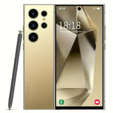 8GB+256GB I24 Ultra Android 13 Smartphone - 6.8"HD Display, 6000mAh Battery, Built-	 in Stylus Pen, Unlocked Cell Phone For Global Use(Gold)