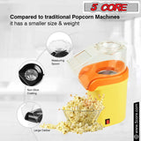 5 Core Popcorn Machine 16 Cup Capacity Hot Air Popper Mini Portable Tabletop Electric Pop Corn Maker Maquina Para Hacer Palomitas De Maiz For Home Movie Party