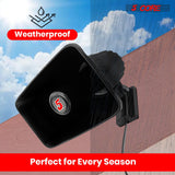 5 CORE Indoor Outdoor PA Horn Speaker 8 x 5 Inch Loud Portable PA Speakers 8 Ohms 65 Watts Max Horn Siren Adjustable Mounting Bracket & Hardware Included Black - HW 508 BLK