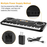 61 Keys Digital Music Electronic Keyboard Electric Piano Musical Instrument Kids Learning Keyboard