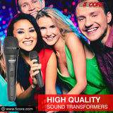 5 CORE Microphone Dynamic Vocal Handheld Mic Cardioid Unidirectional Microfono w On Off Switch + XLR Audio Cable for Singing Karaoke Public Speaking & Parties - PM-222