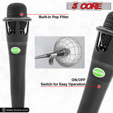 5 CORE XLR Dynamic Metal Mic Audio, Ideal for Singing, Captures Source Sound, Sturdy & Durable, Includes XLR Cable - MIC CROWN