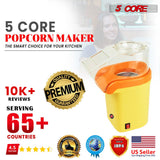 5 Core Popcorn Machine 16 Cup Capacity Hot Air Popper Mini Portable Tabletop Electric Pop Corn Maker Maquina Para Hacer Palomitas De Maiz For Home Movie Party