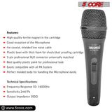 5 CORE Microphone Dynamic Vocal Handheld Mic Cardioid Unidirectional Microfono w On Off Switch + XLR Audio Cable for Singing Karaoke Public Speaking & Parties - PM-222