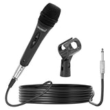 5 CORE Microphone Dynamic Vocal Handheld Mic Cardioid Unidirectional Microfono w On Off Switch + XLR Audio Cable for Singing Karaoke Public Speaking & Parties - PM-286