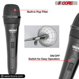 5 CORE Microphone Dynamic Vocal Handheld Mic Cardioid Unidirectional Microfono w On Off Switch + XLR Audio Cable for Singing Karaoke Public Speaking & Parties - PM-222