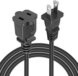 5Core AC Power Cord 15 Ft US Polarized Male to Female 2 Prong Extension Adapter Cords 16AWG 125V 1/2/12 Pc - EXC BLK 15FT