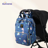 Sunveno Stylish Upgrade Diaper Bag Backpack Multifunction Travel Back Pack Maternity Baby Changing Bags 20L Large Capacity