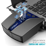 Laptop Fan Cooler with Temperature Display;  Rapid Cooling;  Auto-Temp Detection;  13 Wind Speed(2600-5000RPM);  Perfect for Gaming Laptop;