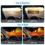 2 IN 1 Anti Glare Auto Sun Visor Day Night Driving HD Clip Sun Shield Blocker Anti Dazzle UV Filtering Shading Mirror