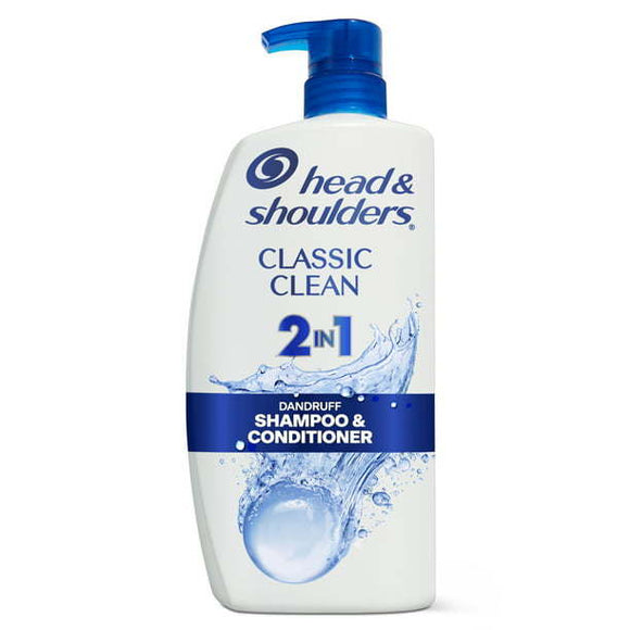 Head & Shoulders 2 in 1 Dandruff Shampoo and Conditioner;  Classic Clean;  28 oz