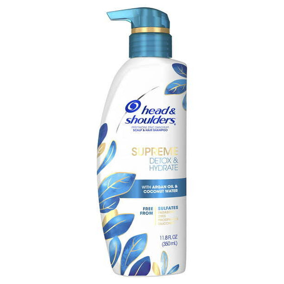 Head & Shoulders Supreme Sulfate Free Detox & Hydrate Shampoo;  11.8oz