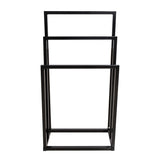 Metal Freestanding Towel Rack 3 Tiers Hand Towel Holder Organizer for Bathroom Accessories;  Black