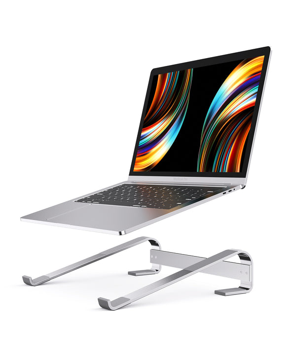 Laptop Stand, Aluminium Portable Removable Laptop Riser, Ventilated Detachable Ergonomic Laptop Holder Compatible with MacBook Notebook Air/Pro, HP, Dell All Laptops 10-18