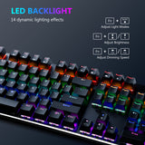 Z-EDGE UK104 104 Keys USB Wired Mechanical Gaming Keyboard