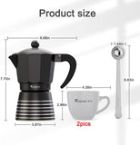 Stovetop Espresso Maker Aluminum Moka Pot Gift Set for Christmas