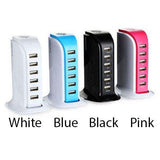 Smart Power 6 USB Colorful Tower for Every Desk at Home or Office charge any Gadget