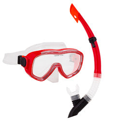 Adult Semi-Dry Diving & Snorkel Set, Coral