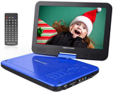 DBPOWER 10" Swivel Display Screen, 12" Portable DVD Player with 5-Hour Rechargeable Battery