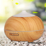 Mysterious Essential Oil Humidifier Natural Oak Design With Easy Remote