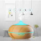 Mysterious Essential Oil Humidifier Natural Oak Design With Easy Remote