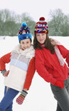 Pom Pom Party Holiday Hats With LED Lights