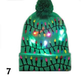 Pom Pom Party Holiday Hats With LED Lights