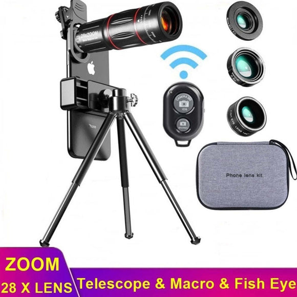 Dragon Bluetooth Ultra HD 28X Zoom Telescope Lens Tripod Kit