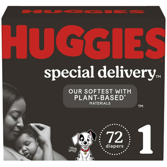 Huggies Special Delivery Hypoallergenic Baby Diapers Size 1;  72 Count